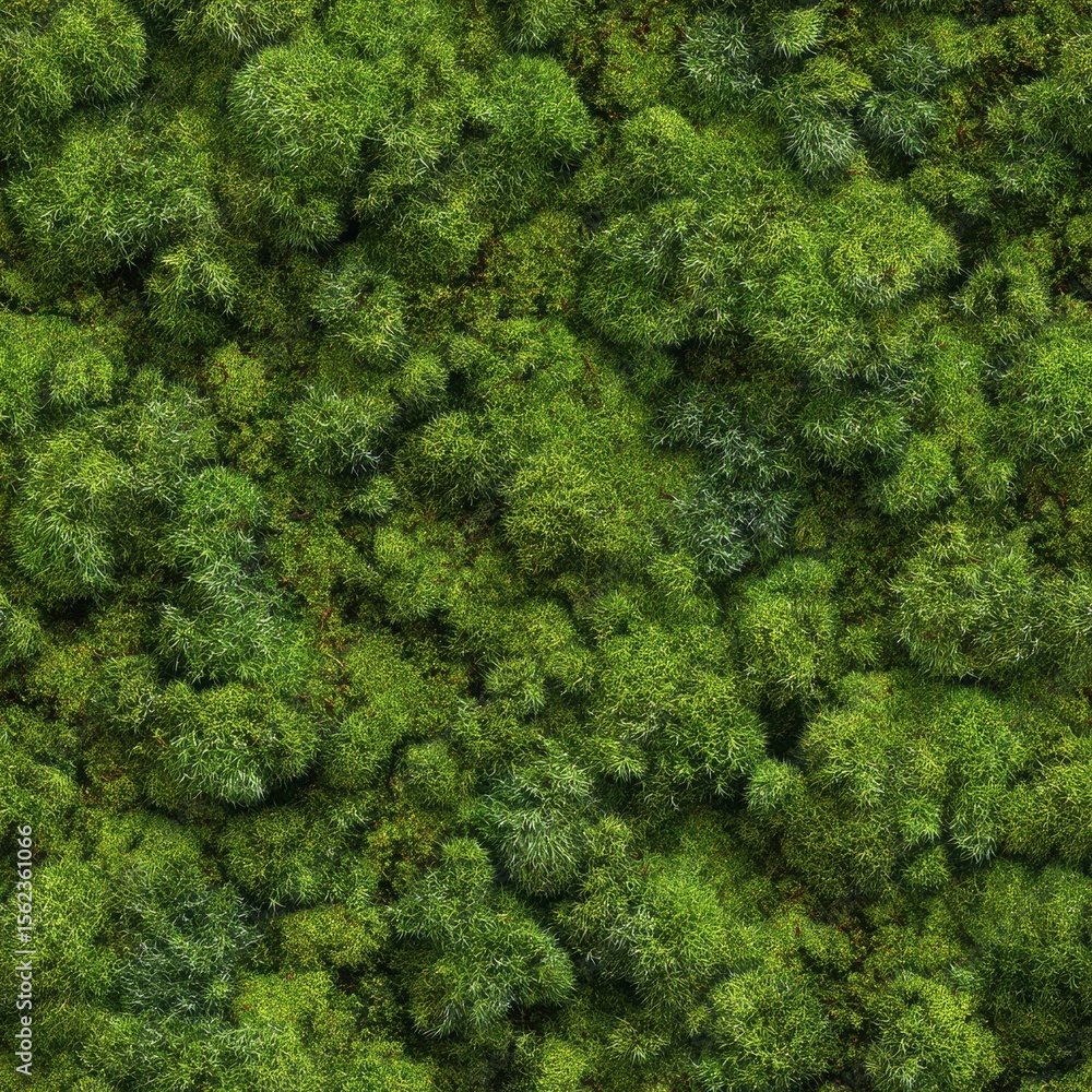 Naklejka premium Lush deep green moss texture for 3D scenes
