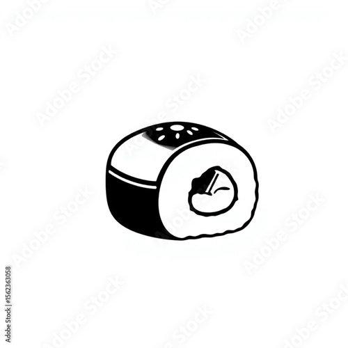 A single sesame seed on a sushi roll