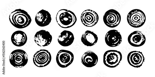 Set of black and white egg and ball icons, perfect for web design elements, business logos, or decorative art illustrations