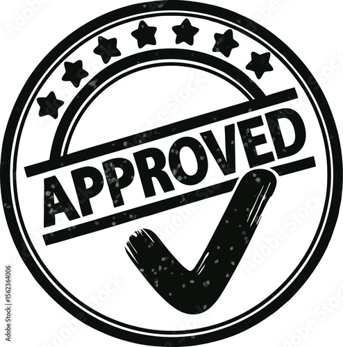 approved stamp vector illustration approval Artwork