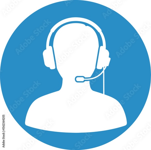 Customer support icon vector illustration for help desk and call center use
