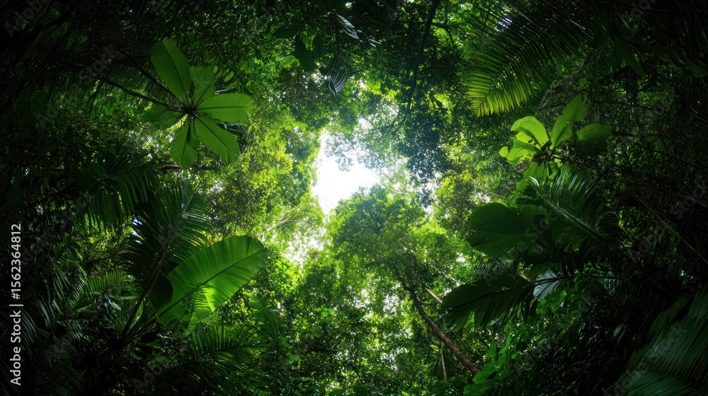 Fototapeta premium Lush tropical jungle canopy