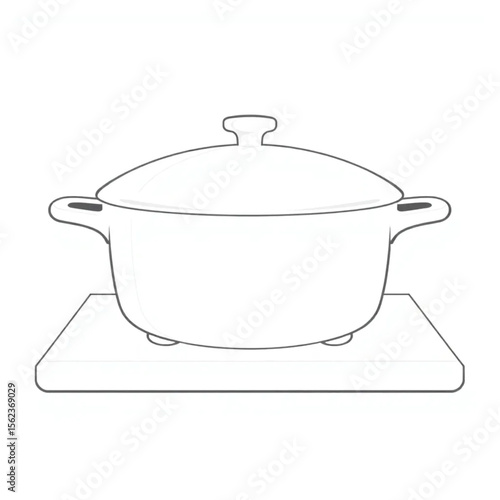 A ceramic casserole dish on a hob