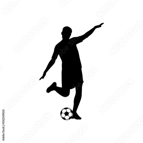 Football Sport Silhouettes in various positions Vector
