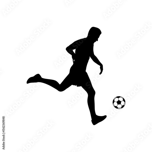 Football Sport Silhouettes in various positions Vector