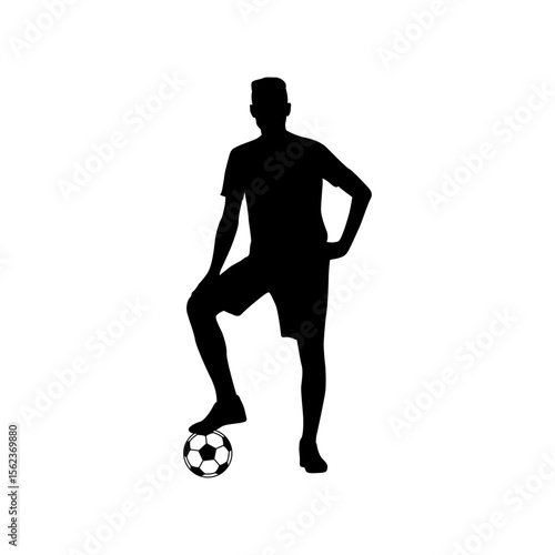 Football Sport Silhouettes in various positions Vector