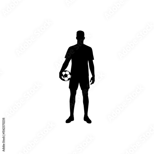 Football Sport Silhouettes in various positions Vector
