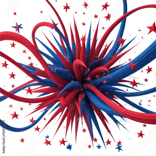 vector illustration of a colorful fireworks