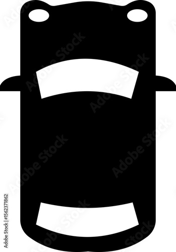 Cars icon from above, top view isolated. Modern urban civilian vehicle. View from the bird's eye. Realistic design. Flat style vector. traffic, automobile transportation. Transport service concept.