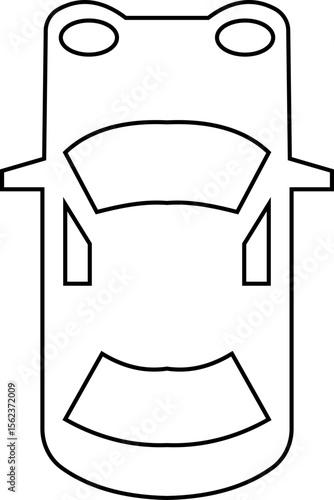 Cars icon from above, top view isolated. Modern urban civilian vehicle. View from the bird's eye. Realistic design. Flat style vector. traffic, automobile transportation. Transport service concept.