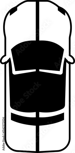 Cars icon from above, top view isolated. Modern urban civilian vehicle. View from the bird's eye. Realistic design. Flat style vector. traffic, automobile transportation. Transport service concept.