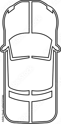 Cars icon from above, top view isolated. Modern urban civilian vehicle. View from the bird's eye. Realistic design. Flat style vector. traffic, automobile transportation. Transport service concept.