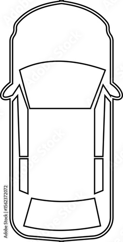 Cars icon from above, top view isolated. Modern urban civilian vehicle. View from the bird's eye. Realistic design. Flat style vector. traffic, automobile transportation. Transport service concept.