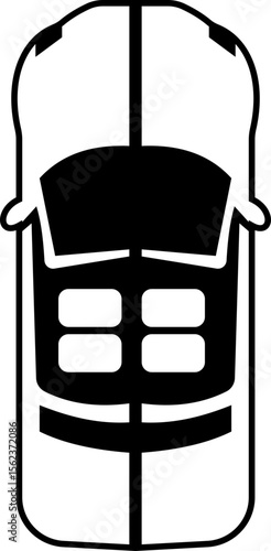 Cars icon from above, top view isolated. Modern urban civilian vehicle. View from the bird's eye. Realistic design. Flat style vector. traffic, automobile transportation. Transport service concept.