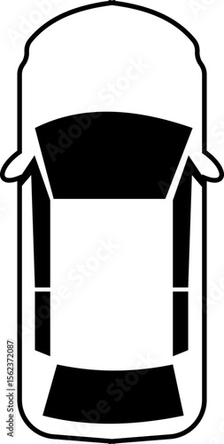Cars icon from above, top view isolated. Modern urban civilian vehicle. View from the bird's eye. Realistic design. Flat style vector. traffic, automobile transportation. Transport service concept.