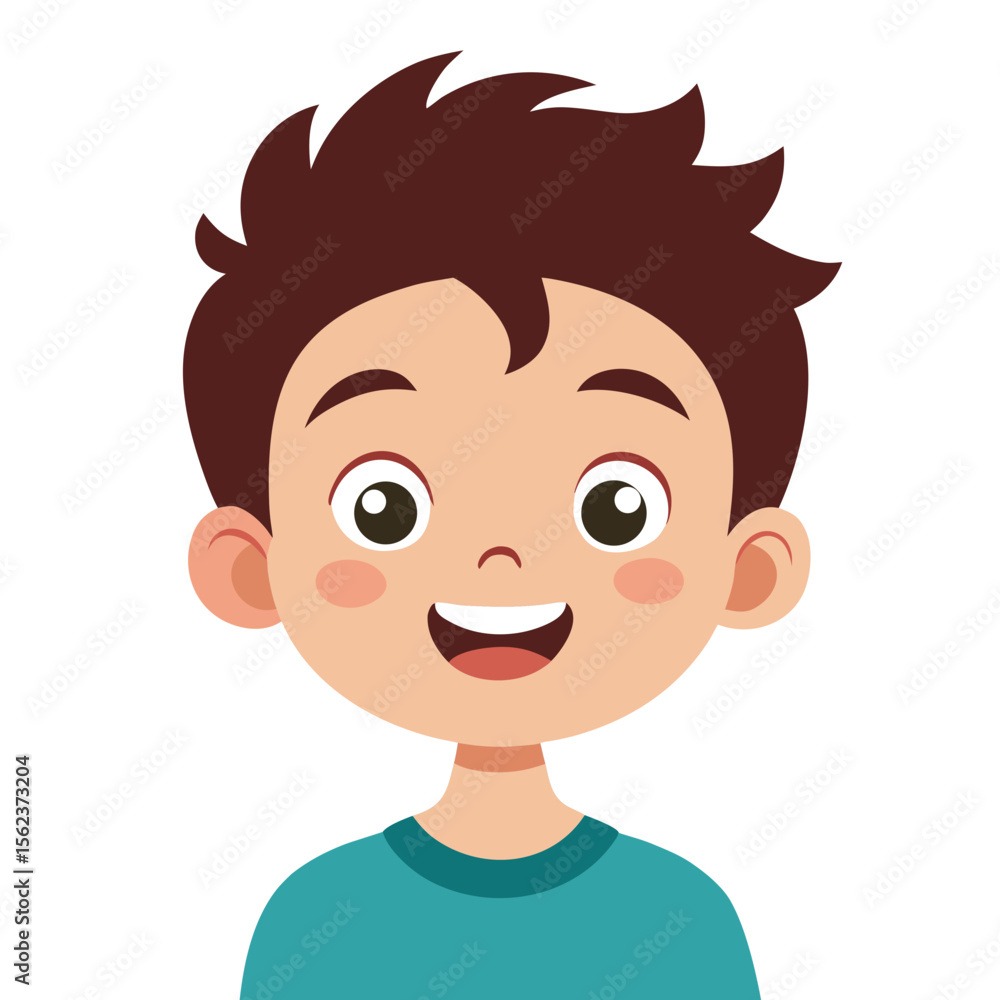 happy brunette boy, excited teen boy, smiling teenager, cheerful boy, light skin boy, teen portrait, boy face, cartoon teen, young male character, white background, flat design, boy avatar, teen clipa happy brunette boy, excited teen boy, smiling teenager, cheerful boy, light skin boy, teen portrait, boy face, cartoon teen, young male character, white background, flat design, boy avatar, teen clipa