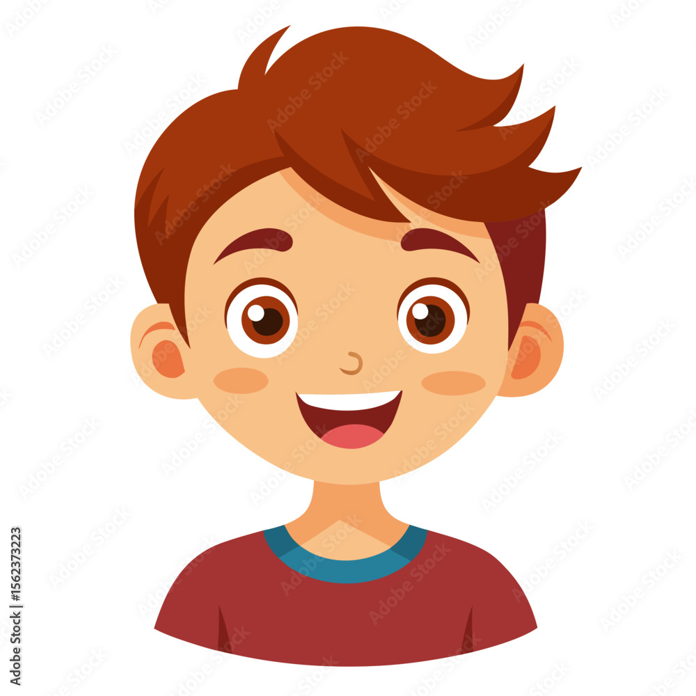 happy brunette boy, excited teen boy, smiling teenager, cheerful boy, light skin boy, teen portrait, boy face, cartoon teen, young male character, white background, flat design, boy avatar, teen clipa happy brunette boy, excited teen boy, smiling teenager, cheerful boy, light skin boy, teen portrait, boy face, cartoon teen, young male character, white background, flat design, boy avatar, teen clipa