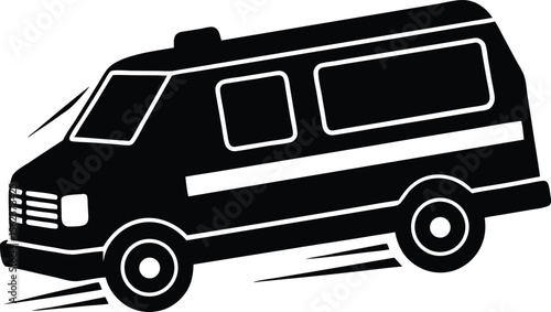 Ambulance van ambulance van rushing silhouette 