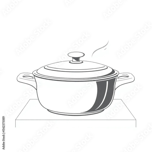 A ceramic casserole dish on a hob