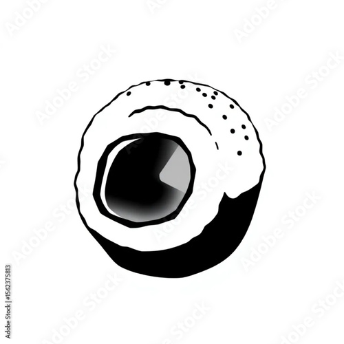 A single sesame seed on a sushi roll