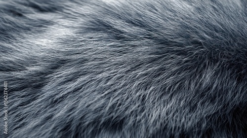 Gray animal fur texture close-up, blurred background, design element
