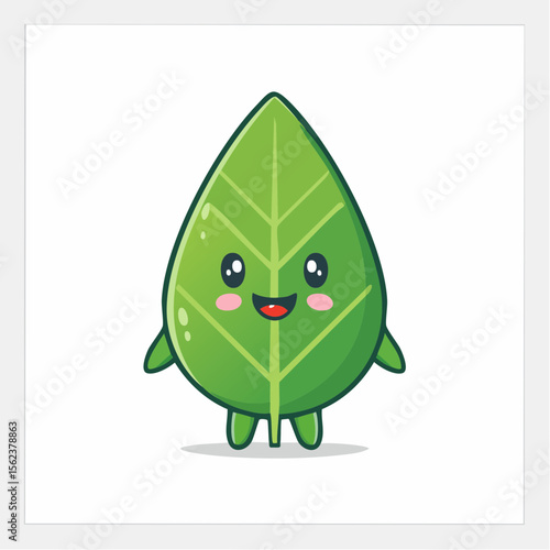 Icône personnage feuille de thé 