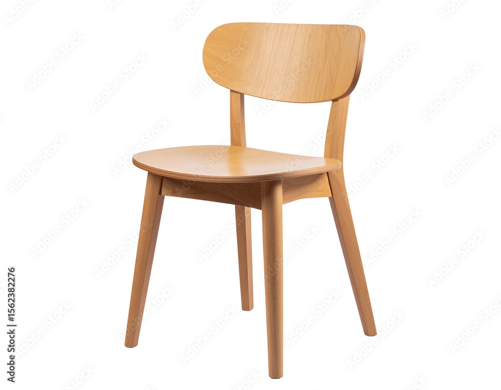 Minimalist wooden chair with sleek design. PNG format. Minimalist wooden chair with sleek design. PNG format.