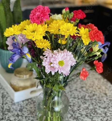 Colorful Kitchen Flower Arrangement