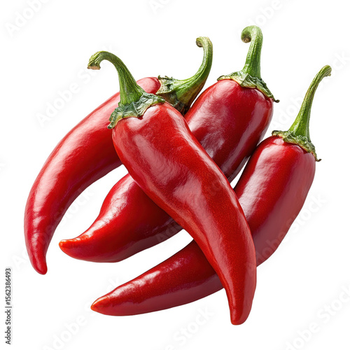 Paprika isolated on transparent background.