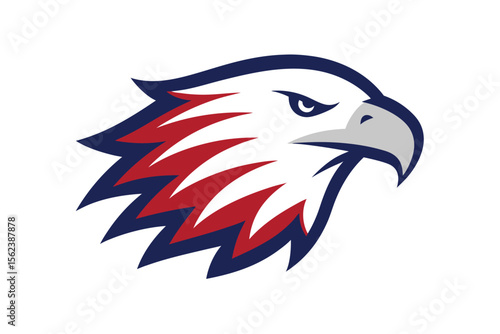 Majestic Eagle Head Logo Design Powerful Bird of Prey Vector Illustration