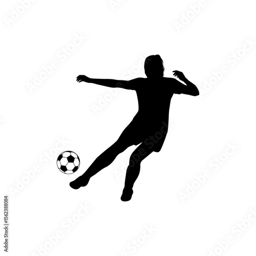 woman Football Sport silhouettes in different positions Vector