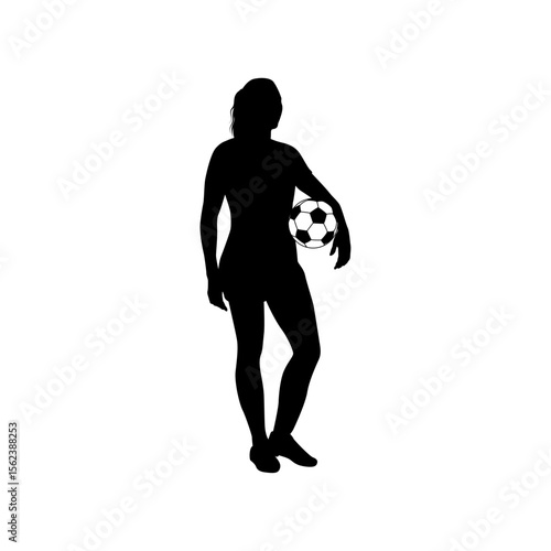 woman Football Sport silhouettes in different positions Vector