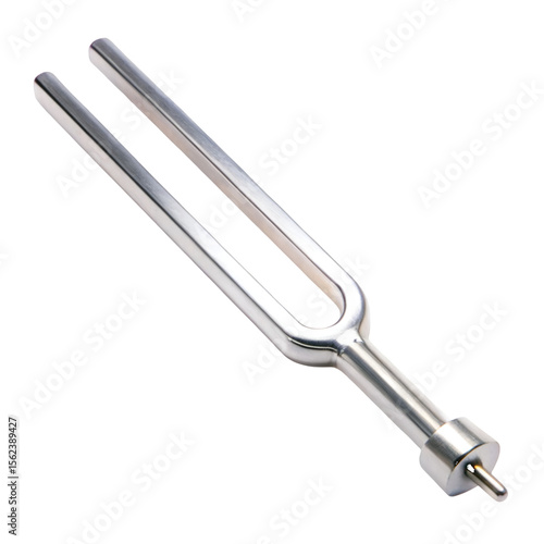 Metal Tuning Fork isolated on a transparent background