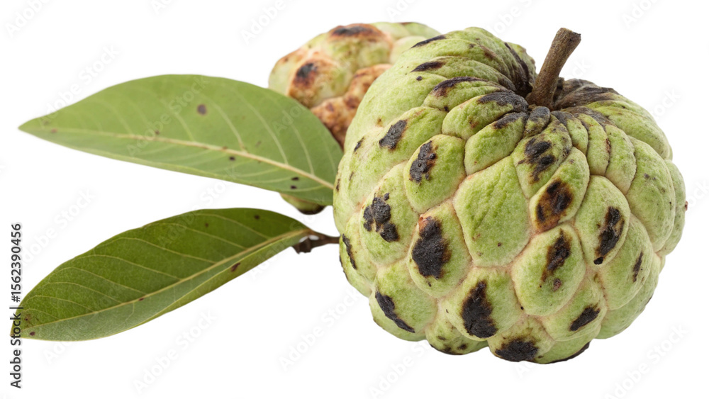 Fototapeta premium custard apple isolated on white background