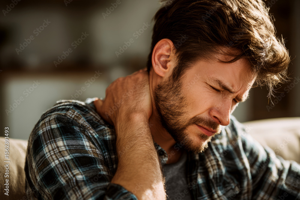 Obraz premium Neck Pain Relief Understanding Treating Neck Ache