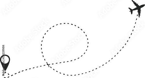 flying airplane icon vector 