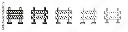 Barrier icon isolated silhouette on white background. Vector illustration.