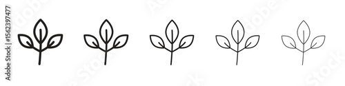 Basil icon isolated silhouette on white background. Vector illustration.