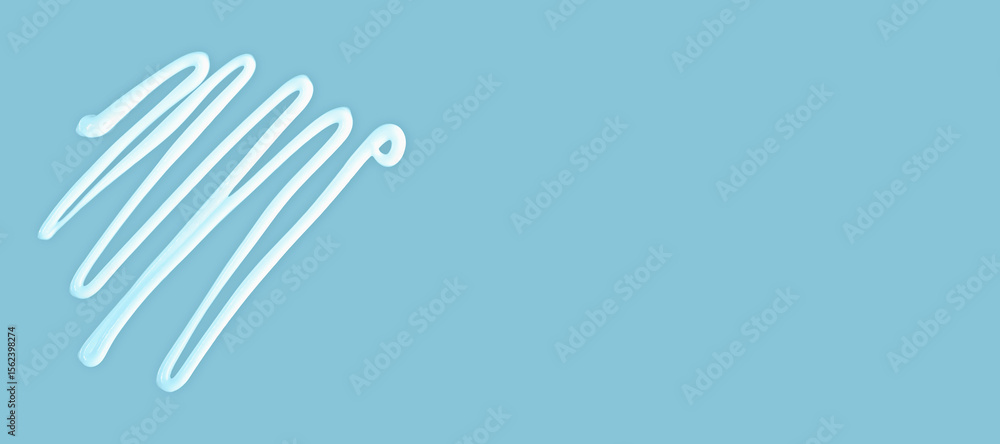 Cream lines on sky blue background with copy space, cream design represents skincare, beauty and freshness. Cream adds softness, cream concept suits modern wellness, spa visuals and product branding Cream lines on sky blue background with copy space, cream design represents skincare, beauty and freshness. Cream adds softness, cream concept suits modern wellness, spa visuals and product branding