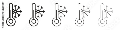 Cold icon isolated silhouette on white background. Vector illustration.