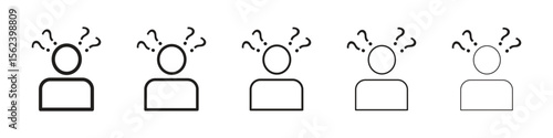 Curious human icon isolated silhouette on white background. Vector illustration.