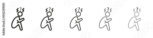 Depression icon isolated silhouette on white background. Vector illustration.