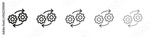 Devops icon isolated silhouette on white background. Vector illustration.
