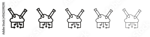 DOS icon isolated silhouette on white background. Vector illustration.