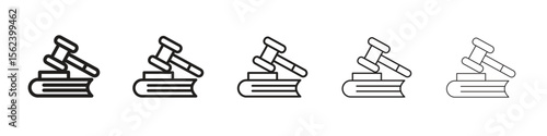 employment law icon isolated silhouette on white background. Vector illustration.