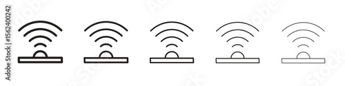 Infrared icon isolated silhouette on white background. Vector illustration.