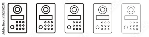 Intercom icon isolated silhouette on white background. Vector illustration.