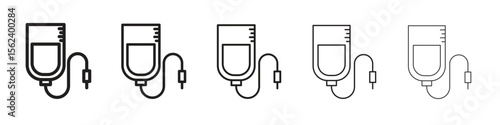 Intravenous icon isolated silhouette on white background. Vector illustration.
