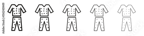Pijama icon isolated silhouette on white background. Vector illustration.