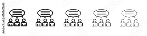 Public opinion icon isolated silhouette on white background. Vector illustration.